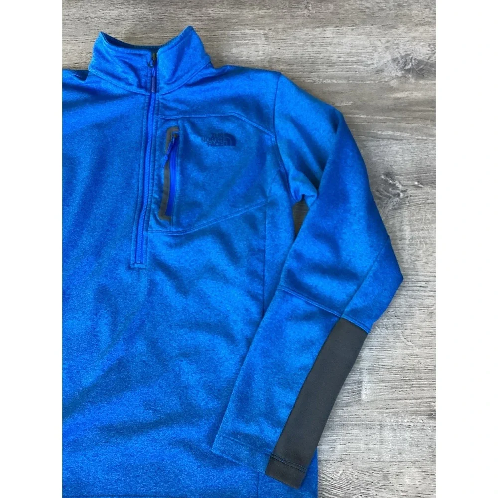 The North Face Mens 1/4 Zip Pullover Size Medium M Blue Sweatshirt Sweater